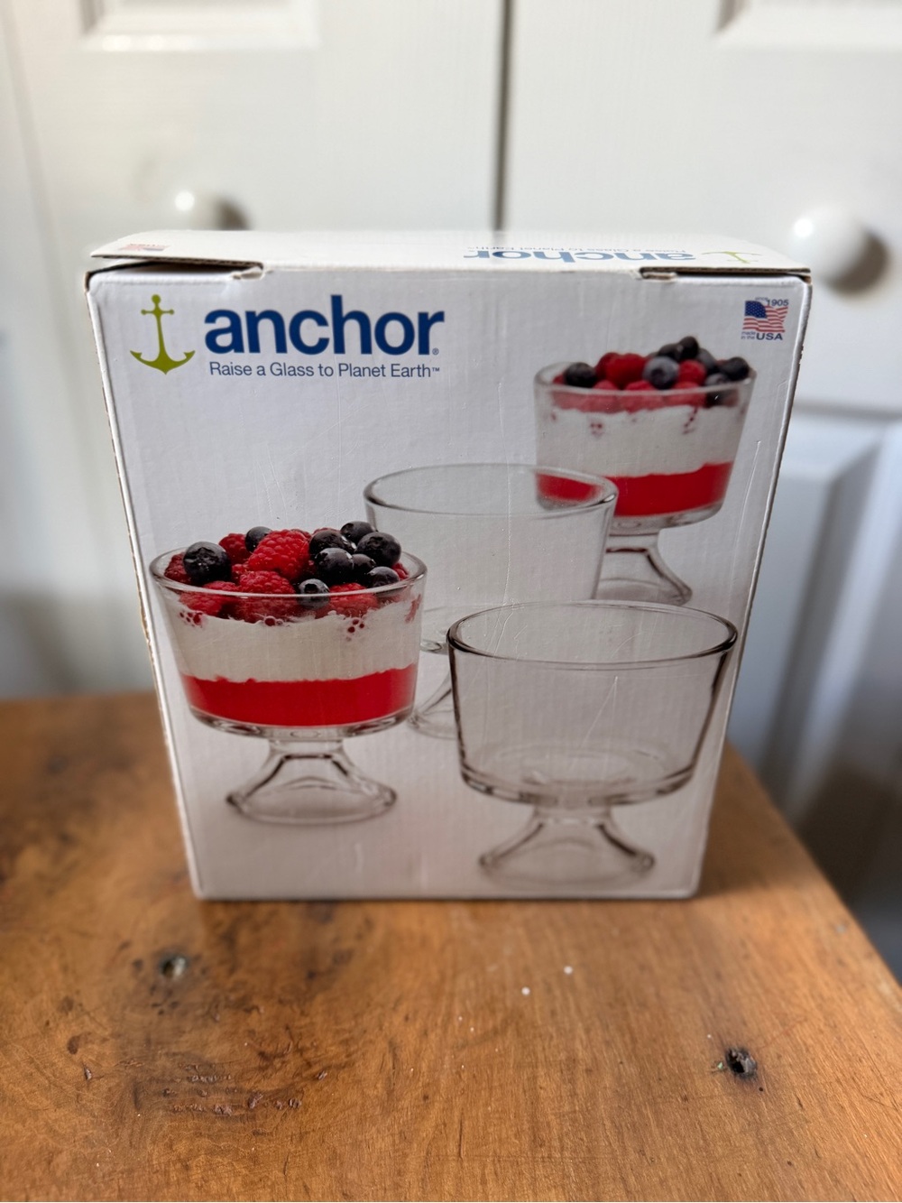 Anchor Hocking Clear Glass Dessert Pedestal Cups - Clear